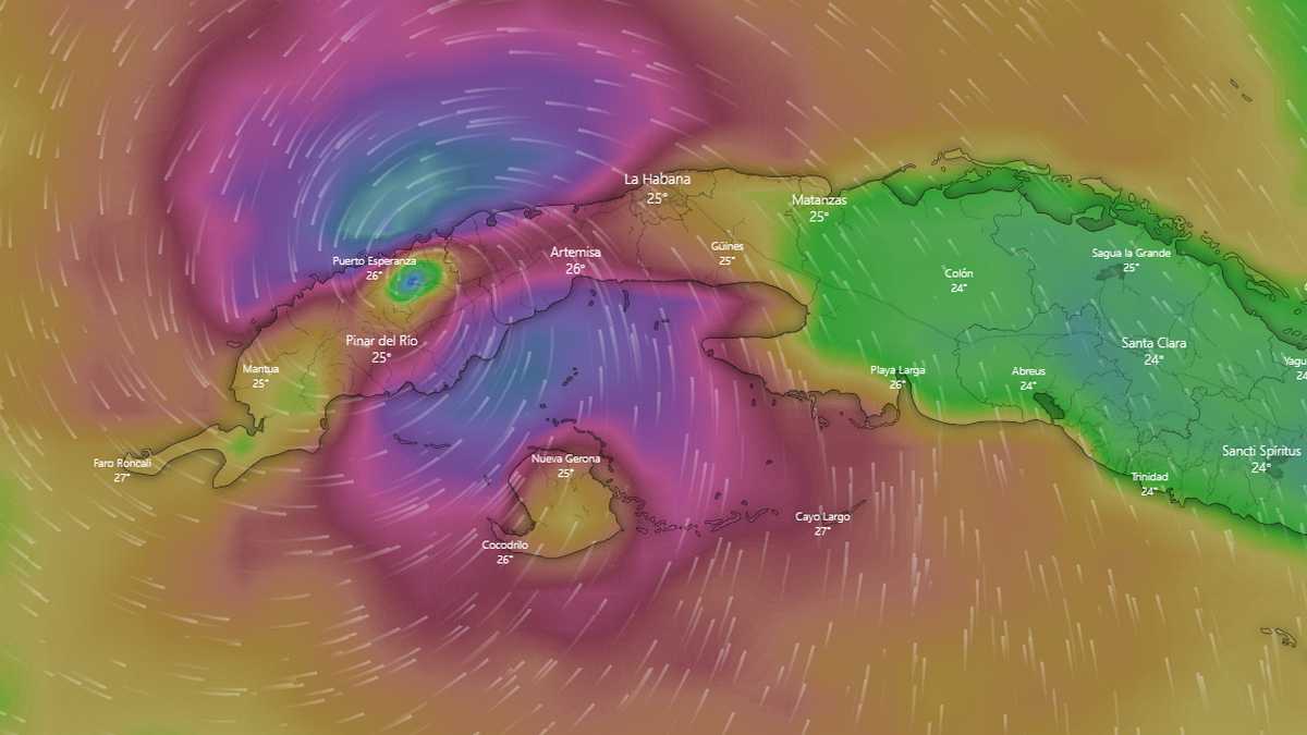 mapa cuba huracán Ian