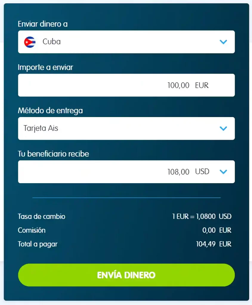 smallword enviar dinero cuba